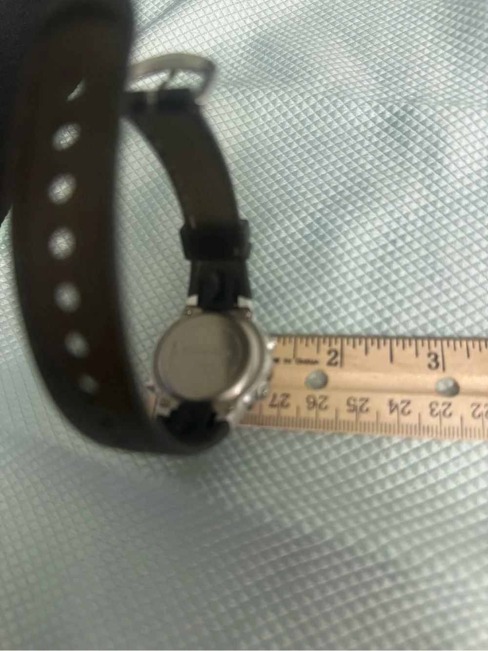 Black Silicone Sports Smartwatch with Silver Accents